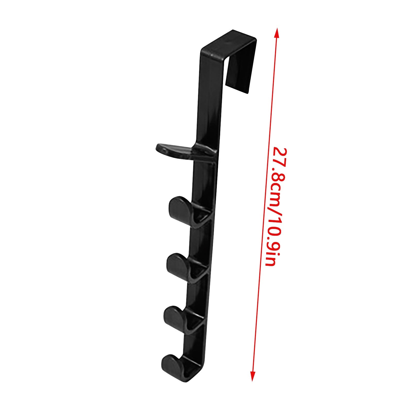 VOSS Over The Door Hook Hanger | 5-Hook Heavy-Duty Organizer Rack For Coats， Hats