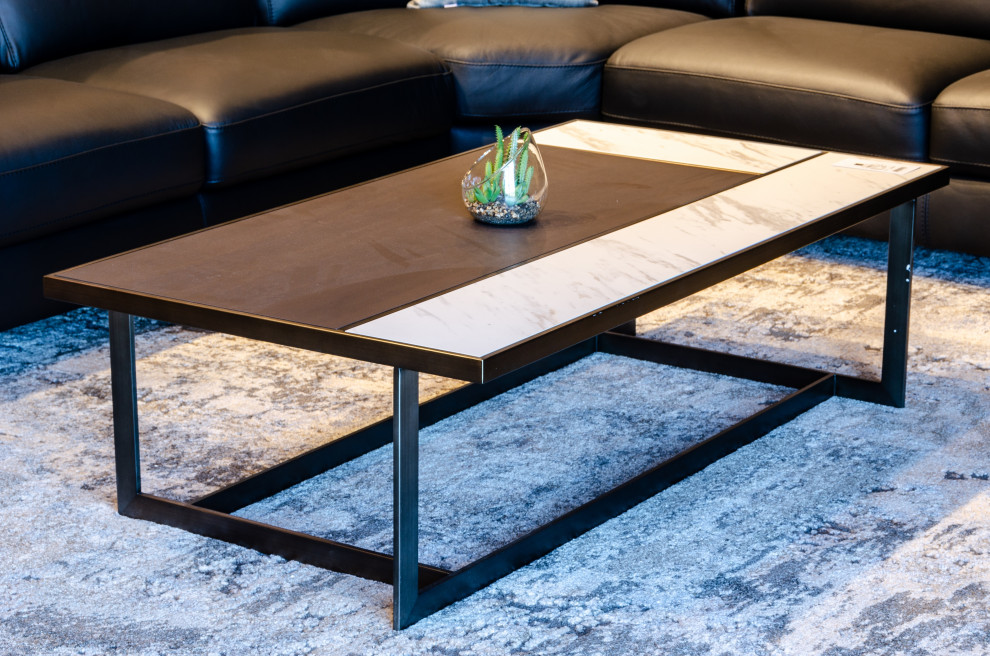 Modrest Fargo Modern Ceramic and Grey Walnut Coffee Table   Industrial   Coffee Tables   by Vig Furniture Inc.  Houzz