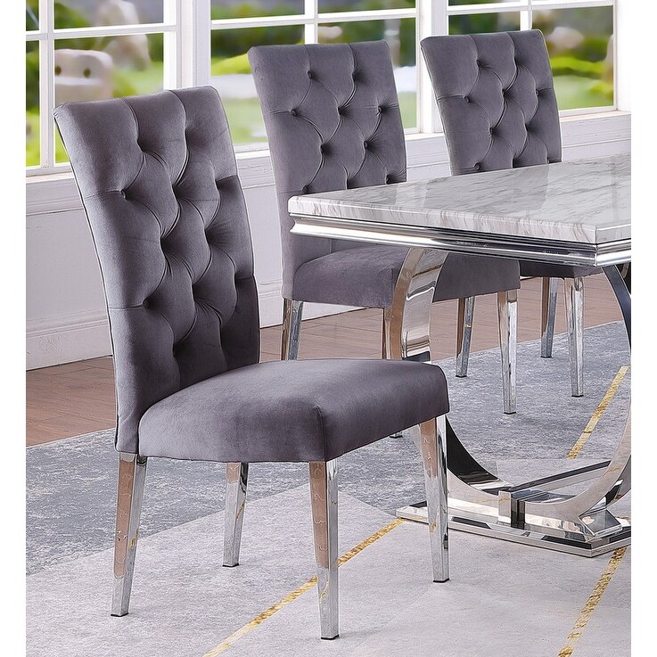 Best Master Furniture Tufted Velvet Dining Chair (Set of 2)