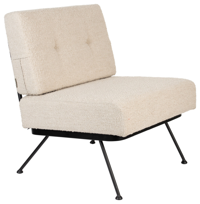 Beige Minimalist Lounge Chair  Zuiver Bowie   Midcentury   Armchairs And Accent Chairs   by Oroa   Distinctive Furniture  Houzz