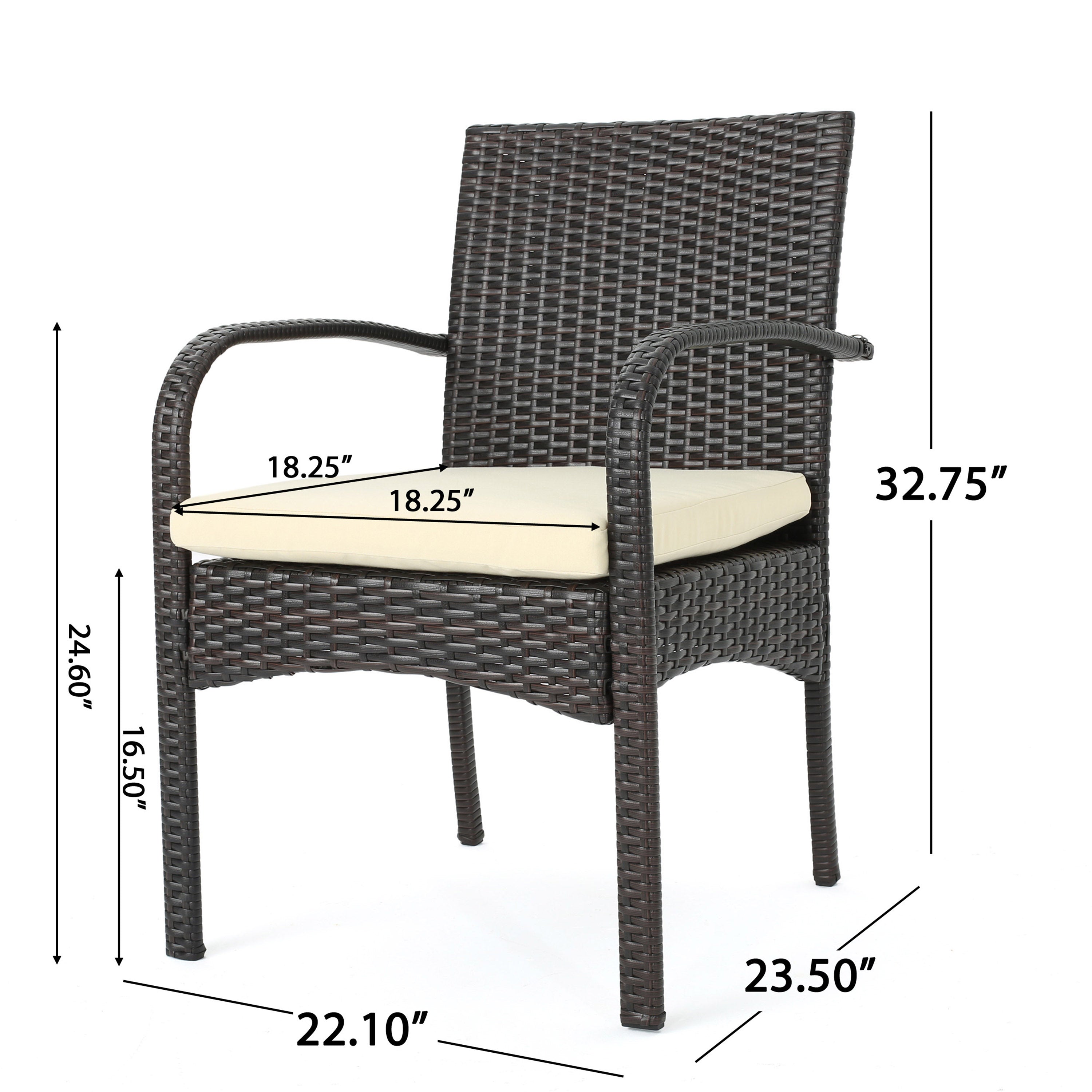 Acker Outdoor 7 Piece Wicker Dining Set