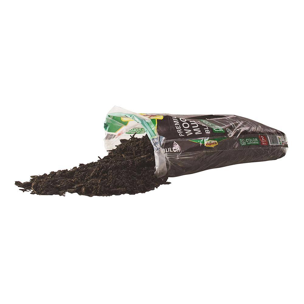 Vigoro 2 cu. ft. Bagged Premium Black Wood Mulch 52050197