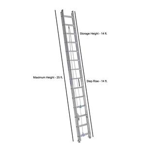 Werner 28 ft. Aluminum Extension Ladder with 250 lbs. Load Capacity Type I Duty Rating D1328-2