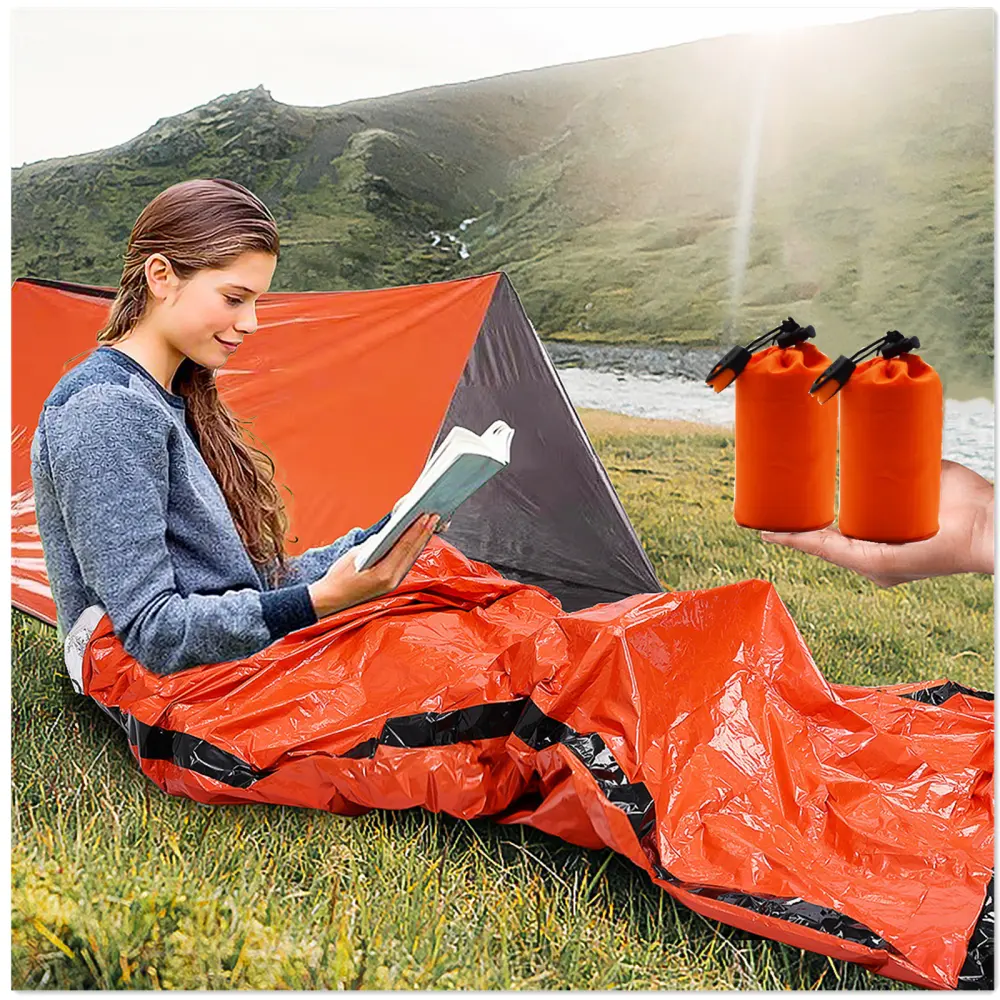 Emergency survival sleeping bag  portable emergency sleeping bag suitable for outdoor camping and hiking