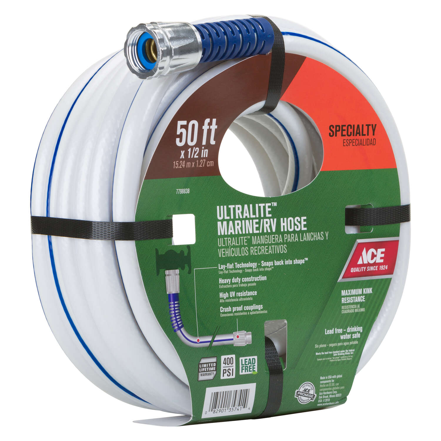 Ace UlterLite 1/2 in. D X 50 ft. L RV/Marine Hose