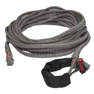 LockJaw 38 in. x 50 ft. 5600 lbs. WLL Synthetic Winch Rope Line with Integrated Shackle 20-0375050