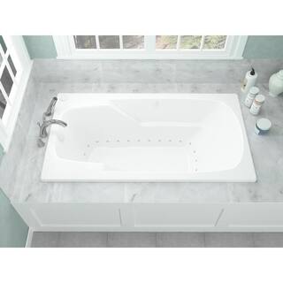 Universal Tubs Coral 59 in. Rectangular Drop-in Air Bath Tub in White HD3660EAR