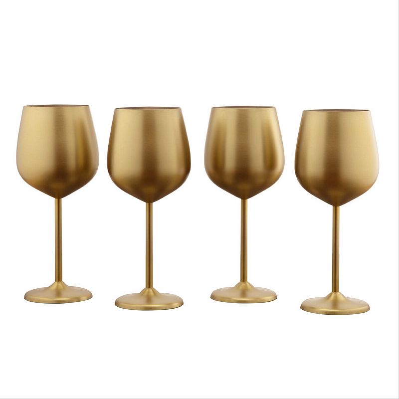 Cambridge 4-pc. Stainless Steel Wine Glass Set