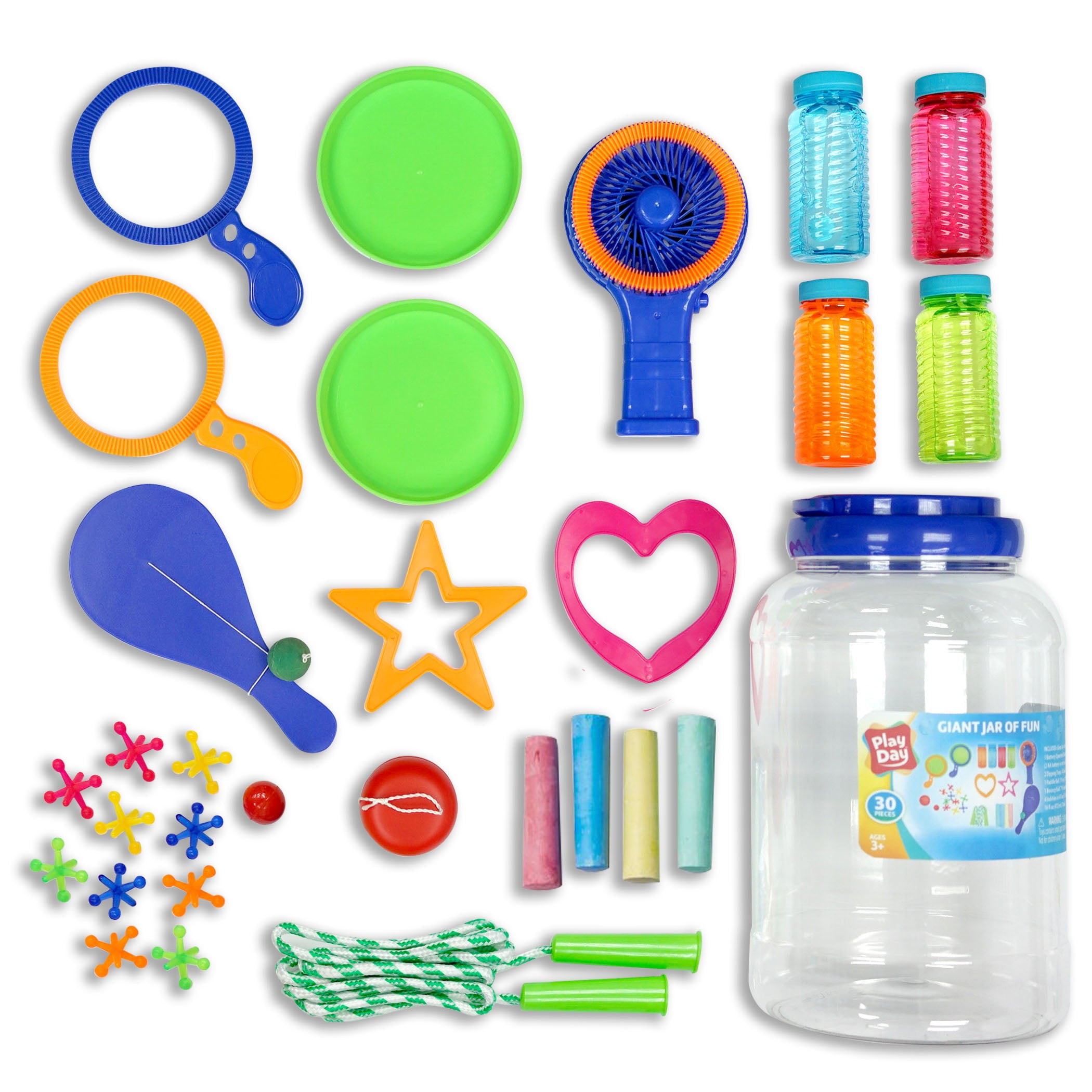 Play Day Jar of Fun， Total 30 Piece， Kids Games， Physical Activities