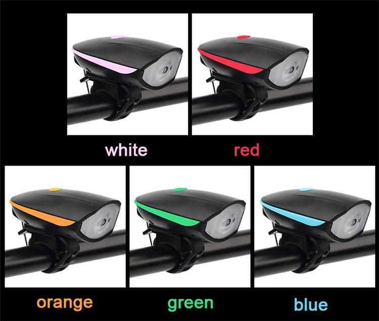 Fashion LED Speaker USB Rechargeable Bicycle Front Light Night Riding Glare Bike Front Light With Horn