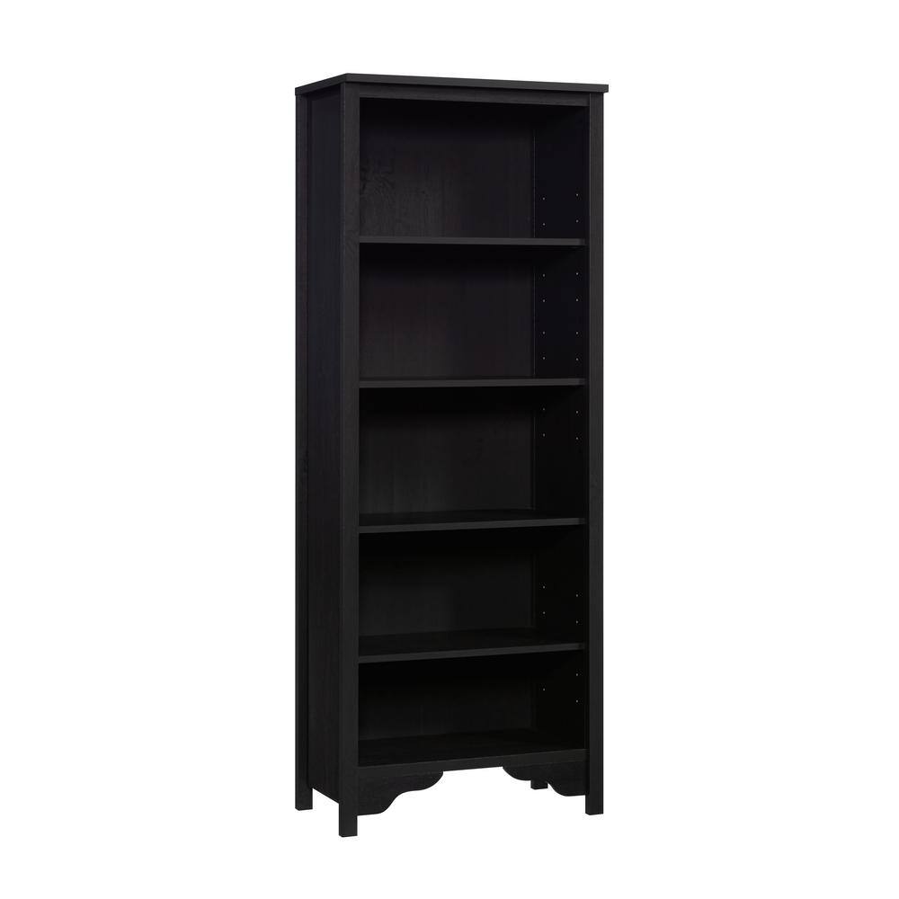 SAUDER Dawson Trail 69.016 in. Raven Oak 5 Shelf Accent Bookcase with Adjustable Shelves 427418