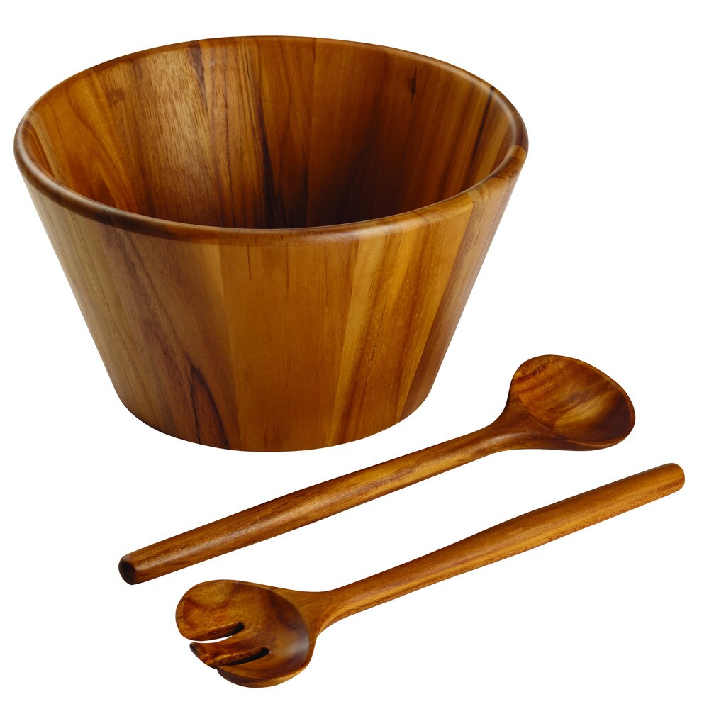 Anolon(r) Pantryware 3 Piece Teak Wood Salad Serving Set