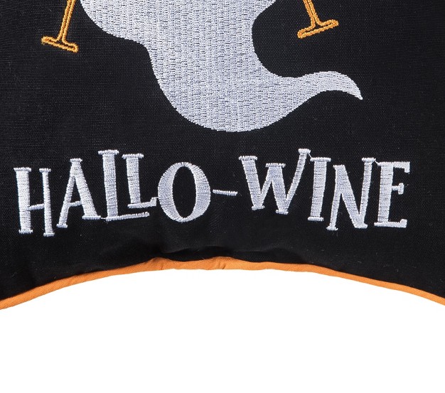 X 10 quot Happy Hallo wine Halloween Pillow