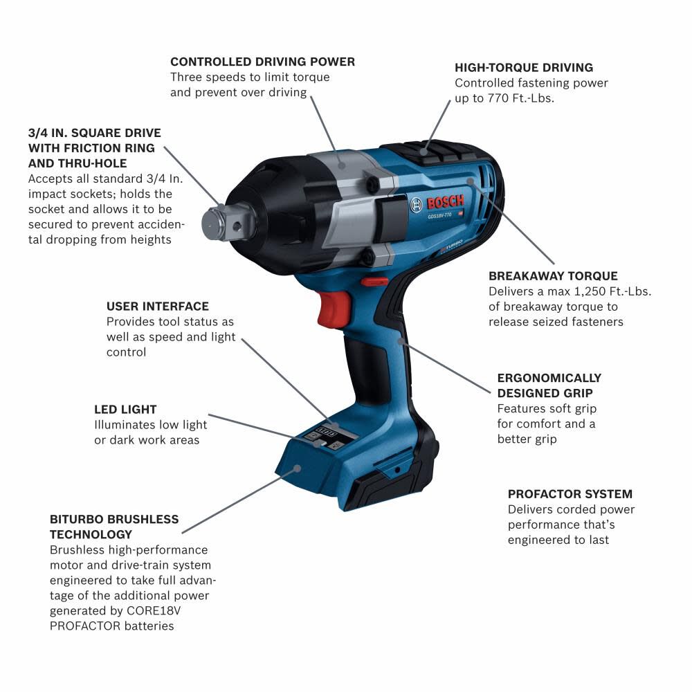 Bosch 18V 2 Tool Combo Kit Bundle GBH18V-45CK24-GDS770 from Bosch