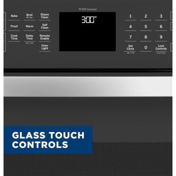 GE 27 in. Smart Single Electric Wall Oven Self-Cleaning in Stainless Steel JKS3000SNSS