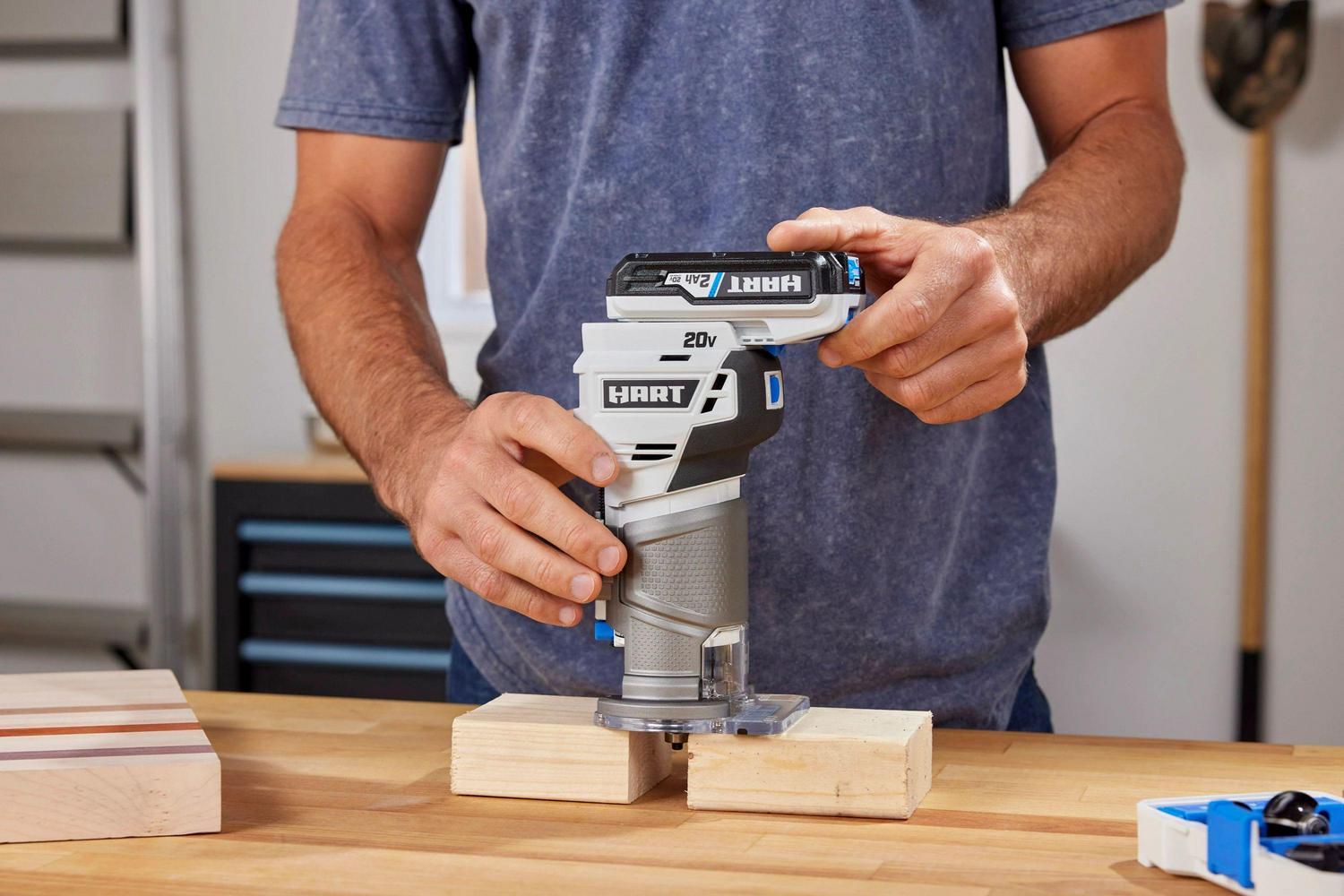 HART 20Volt Cordless Trim Router for Cutting Shaping and Trimming (Battery Not Included)  Crowdfused