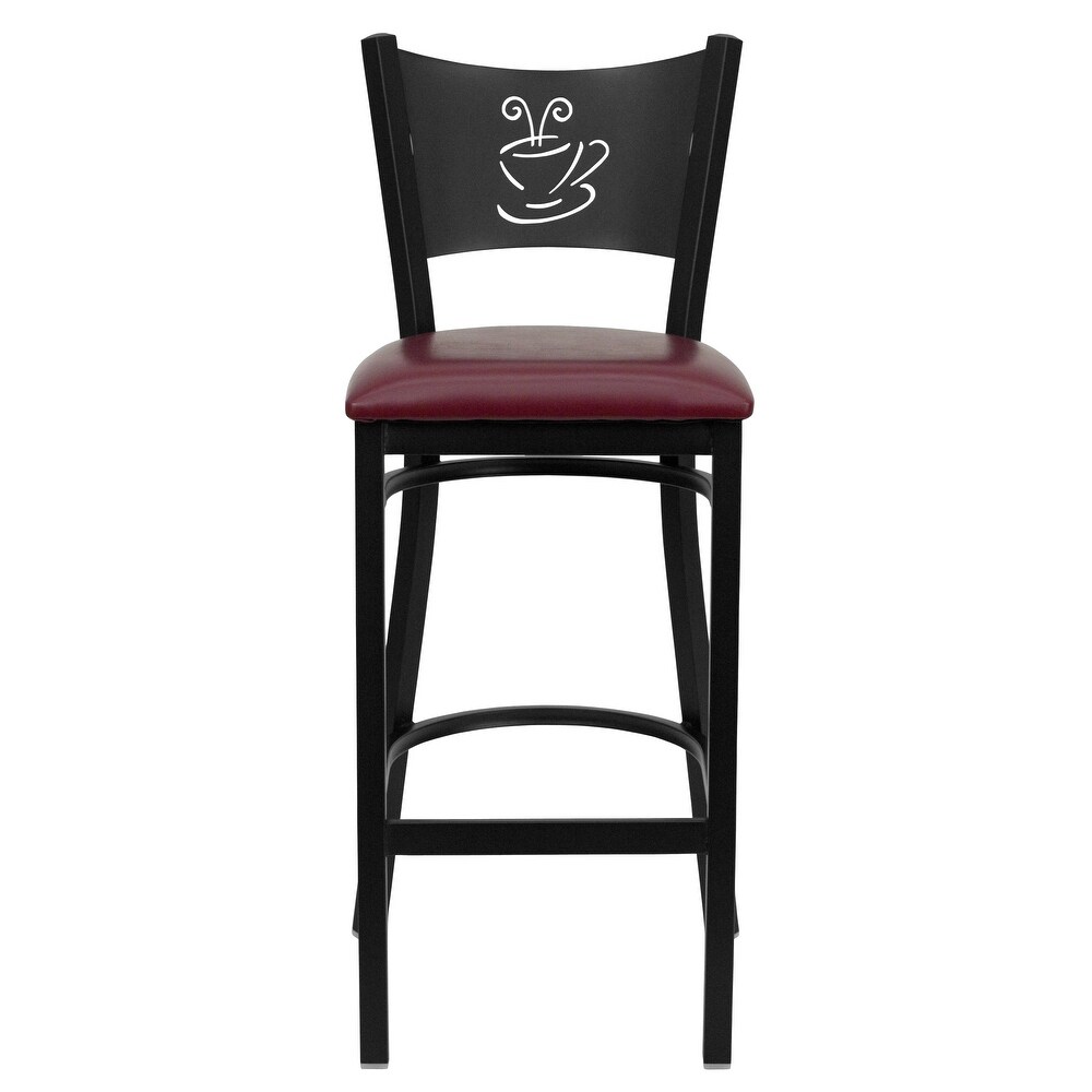 2 Pk. Coffee Back Metal Restaurant Barstool   18.25\