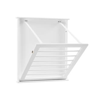 DANYA B Folding Wall Mounted Drying Rack - White BQ1038