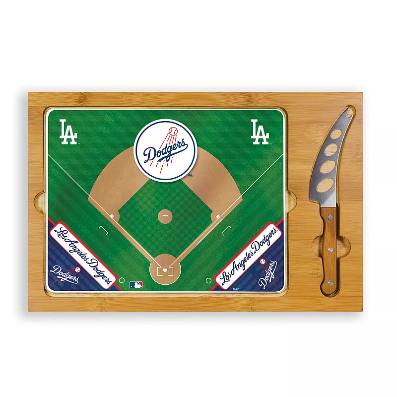 Picnic Time Los Angeles Dodgers Icon Rectangular Cutting Board Gift Set