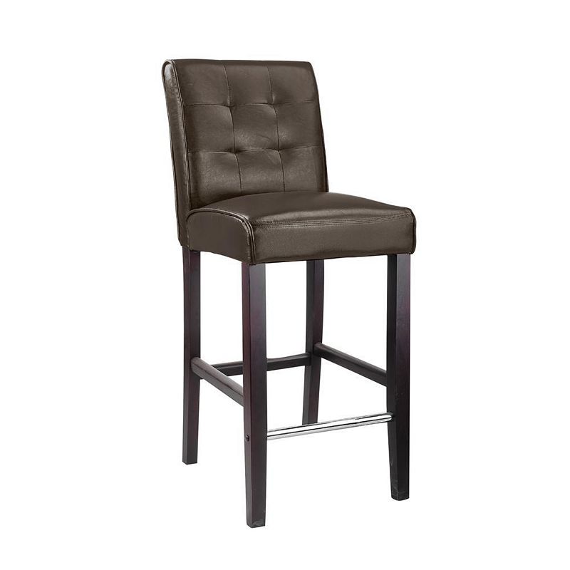 CorLiving Antonio Bar Height Barstool Bonded Leather