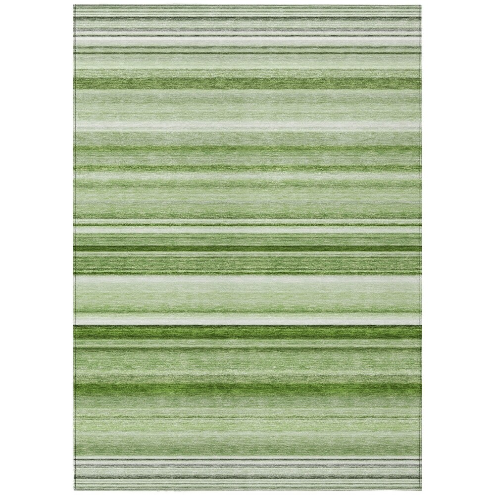 Machine Washable Indoor/ Outdoor Chantille Multi Stripe Rug