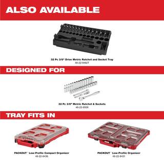 MW 38 in. Drive Metric Ratchet and Socket Mechanics Tool Set (32-Piece) 48-22-9508