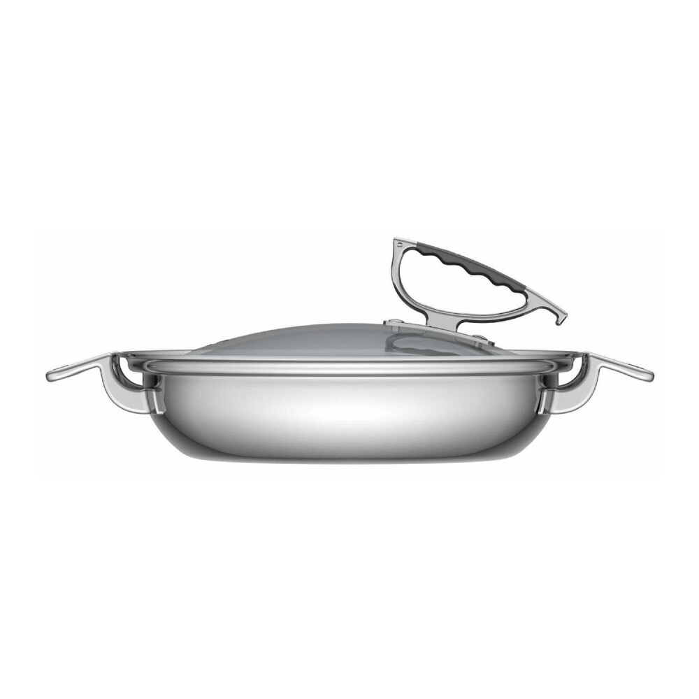 CookCraft by Candace 12 Inch Dual Handle Casserole Pan w/ Latch Lid