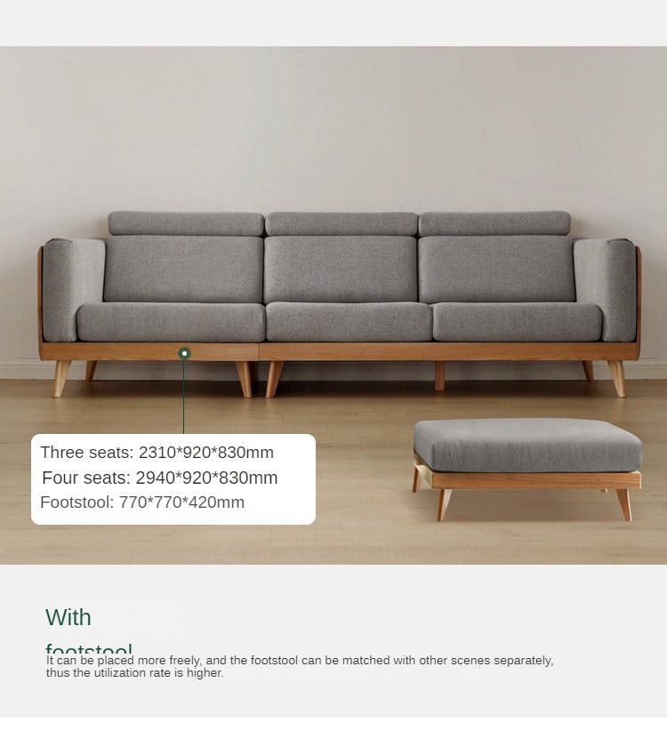 North American OAK Solid Wood  Fabric  Leather Modern Sofa   Midcentury   Sectional Sofas   by GVAwood  Houzz