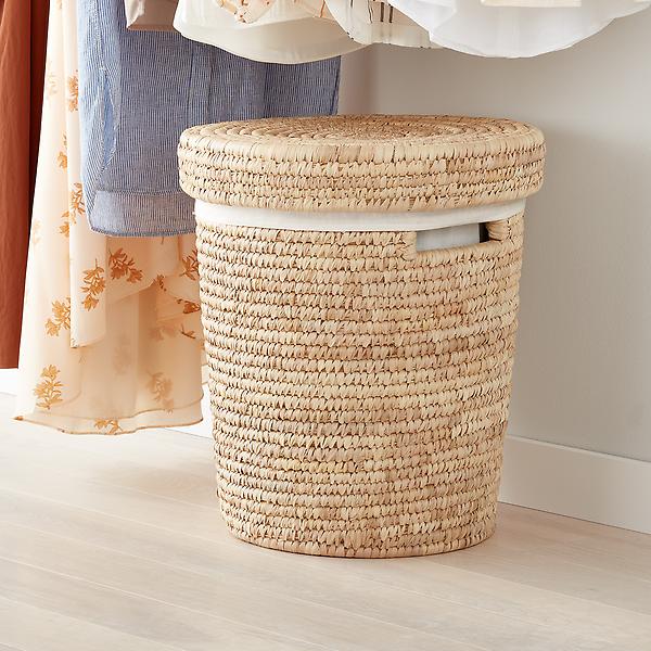 Round Palm Leaf Tapered Hamper