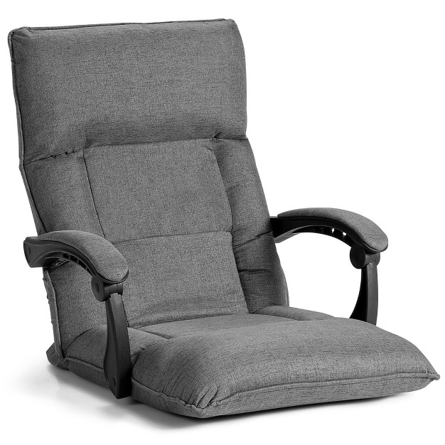 Costway 14 position Floor Chair Lazy Sofa W adjustable Back Headrest Waist