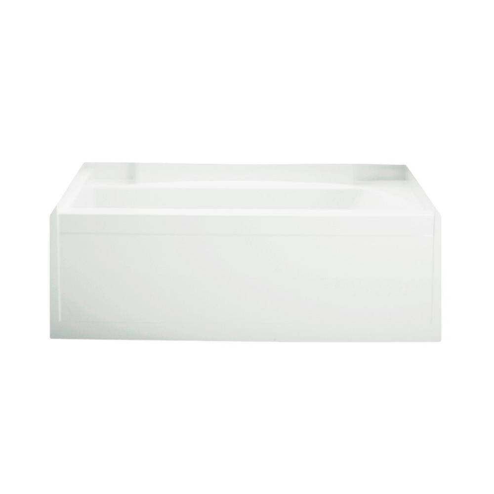 STERLING Accord 5 ft. Left Drain Rectangular Alcove Soaking Tub in White 71151110-0