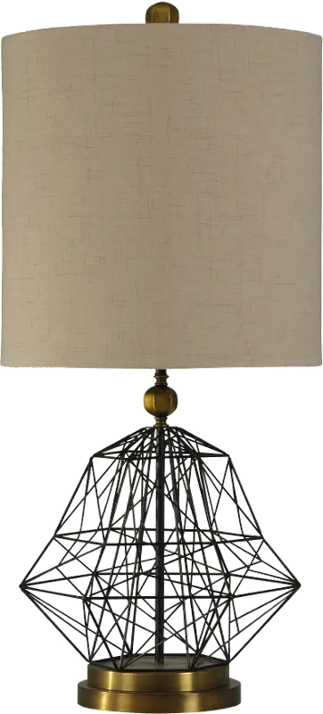 Satin Black and Hawthorne Gold Table Lamp