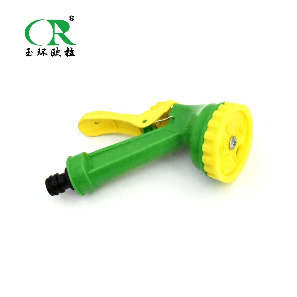 High Quality Expandable Garden hose 5 patterns spray nozzle gun promotion garden watering hose nozzle   Factory supply of goods