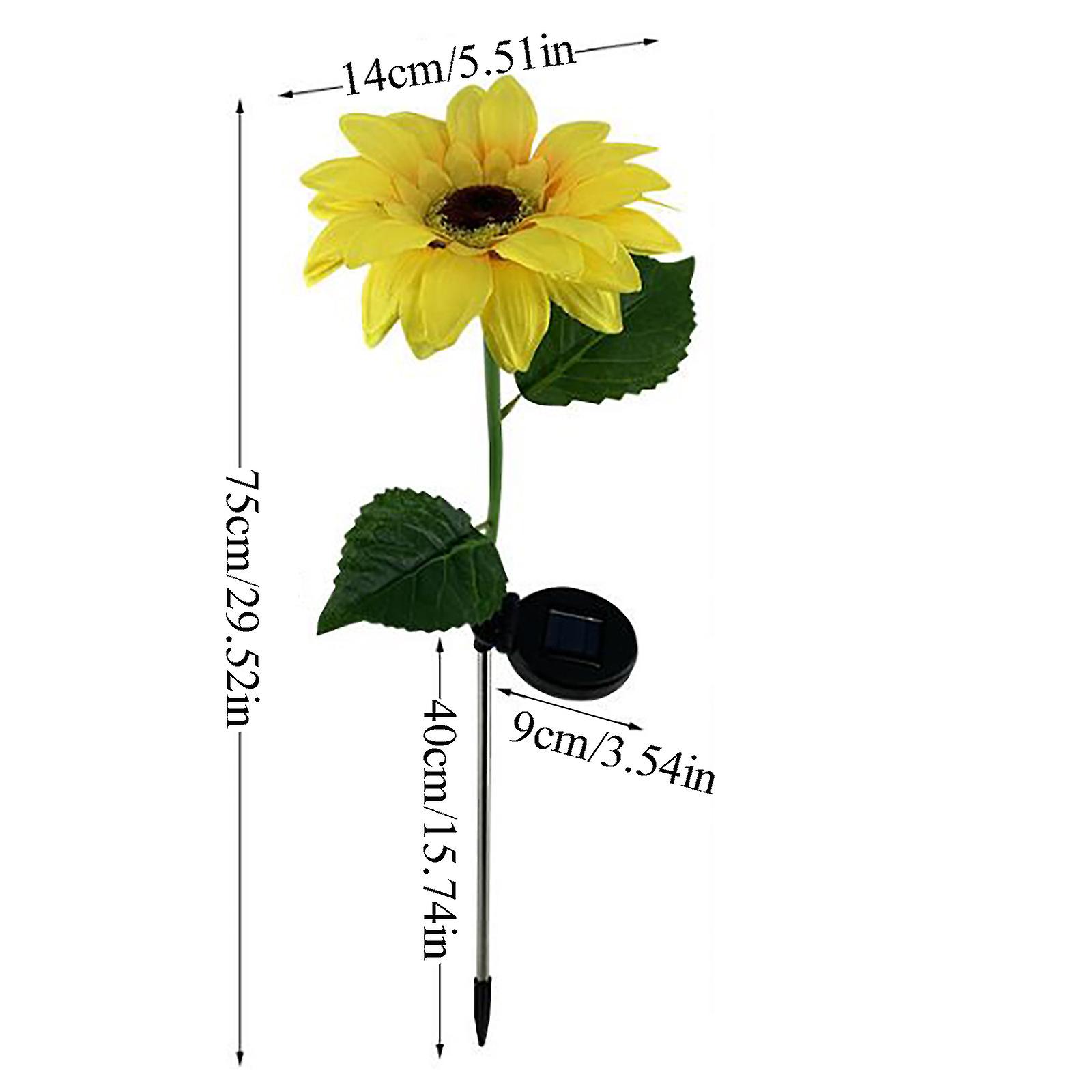 Outdooutdoor Solar Sunflower 8led Ground Light Landscape Light Lawn Light