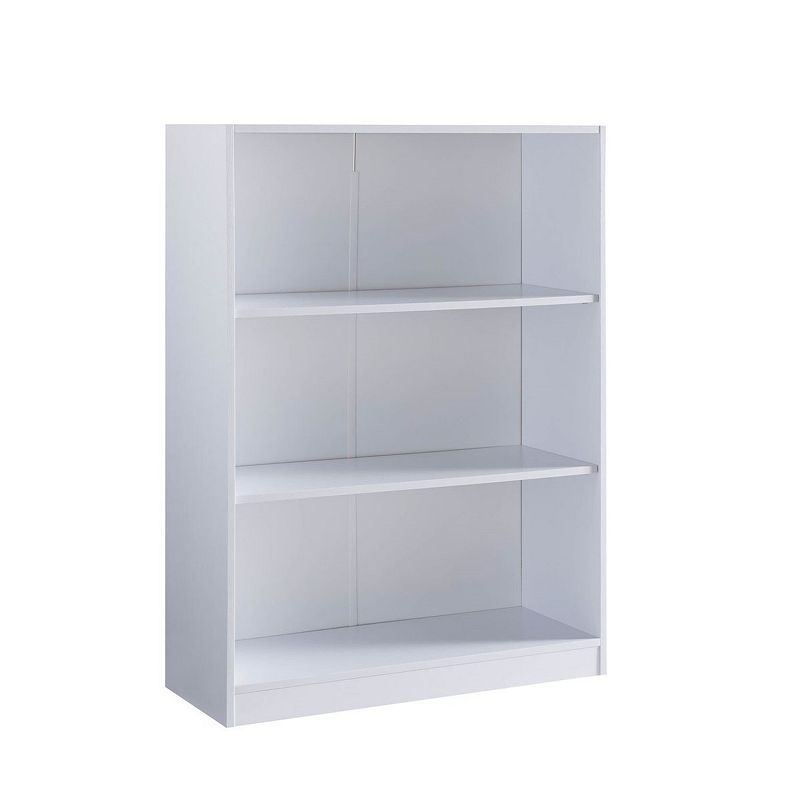 FC Design 3 Tier Display Bookcase in White Finish