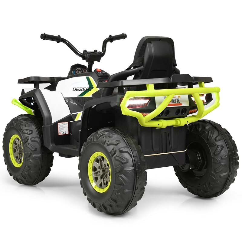 12V Kids Ride-On Electric ATV 4-Wheeler Quad Car Toy with MP3 & LED Lights