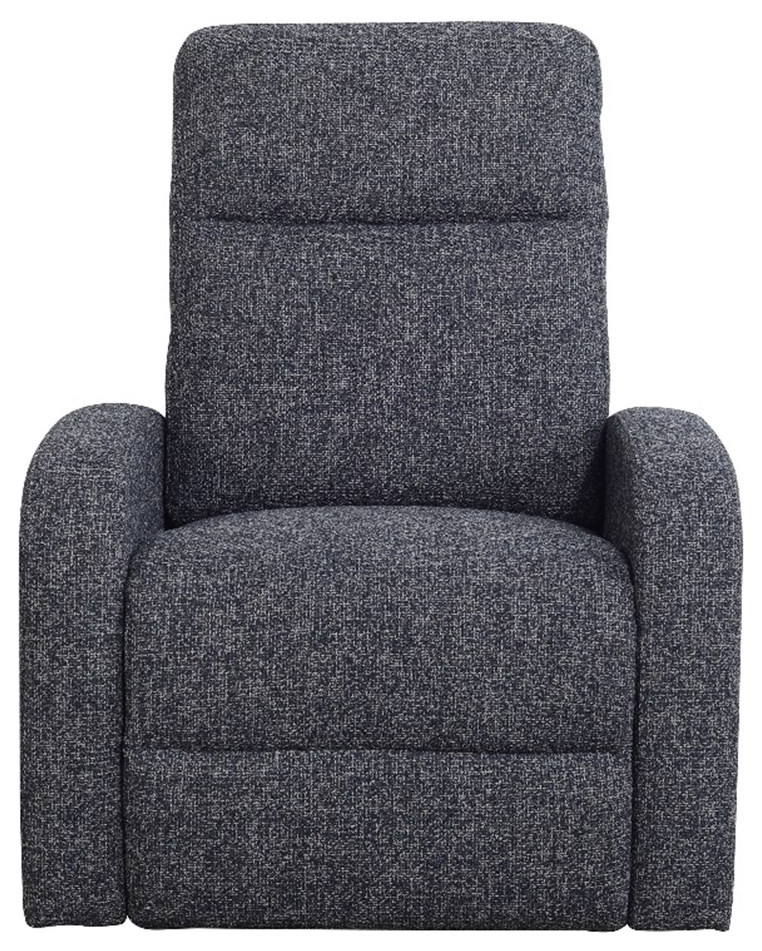 Bowery Hill Contemporary Fabric Recliner with Integrated USB Charger in Blue   Contemporary   Recliner Chairs   by Homesquare  Houzz