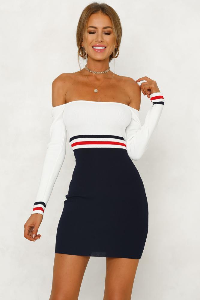 Know What I Saw Dress Navy