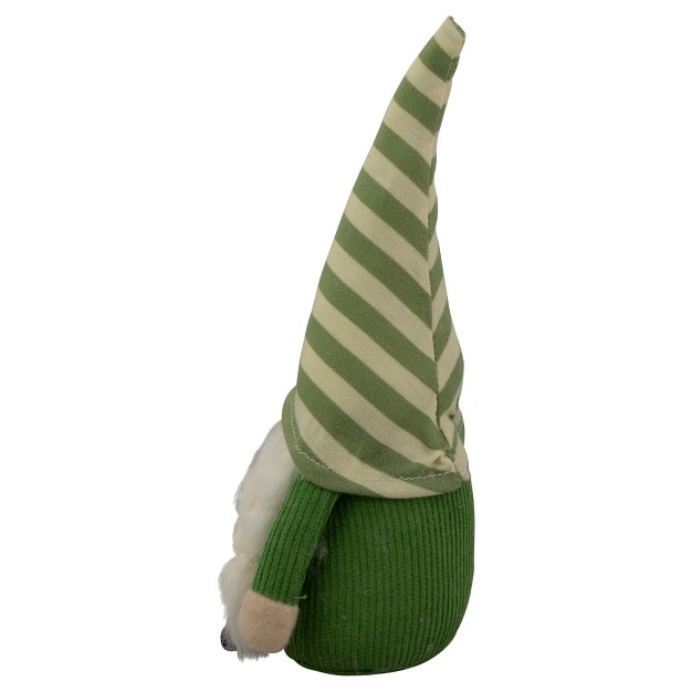 Green Striped Hat Girl Springtime Gnome