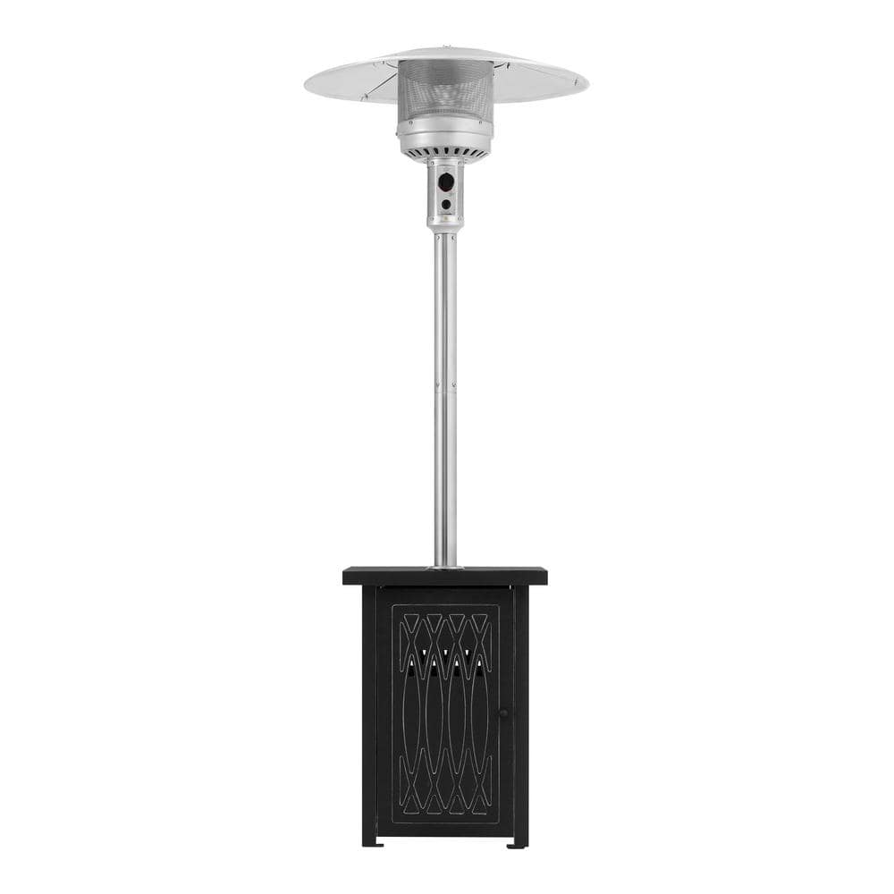 Home Decorators Collection St. Charles 48,000 BTU Steel Black Propane Gas Patio Heater FHHS80019