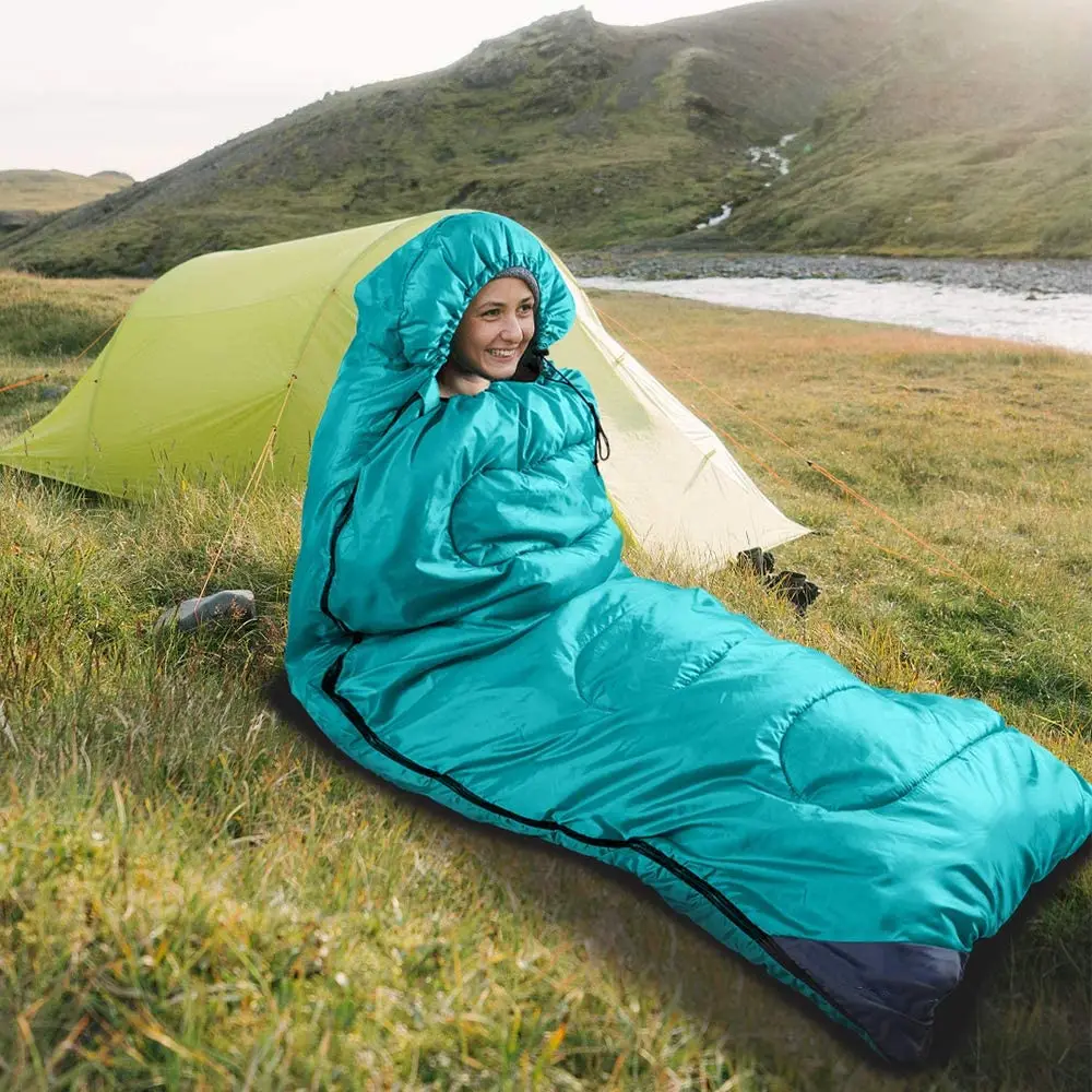 Sleeping Bag for Adults  3 Season Warm  cold Weather  Lightweight Backpacking Sleeping Bag  Compact