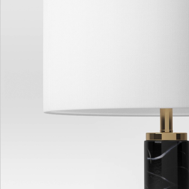 Faux Marble Stick Table Lamp