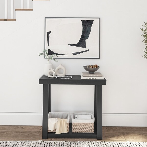 Plank and Beam Classic Console Table with Shelf - 36 inches - 36