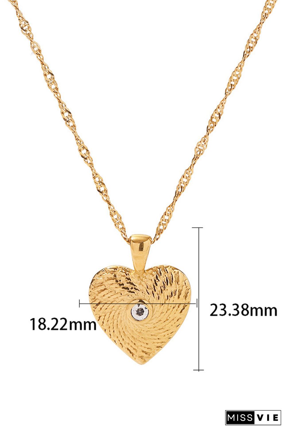 Gold Titanium Steel Necklace MOQ 5pcs