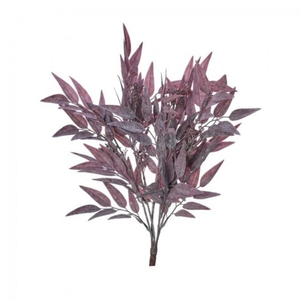 Burgundy Dusty Seeded Bayleaf Bush Faux Plants And Trees