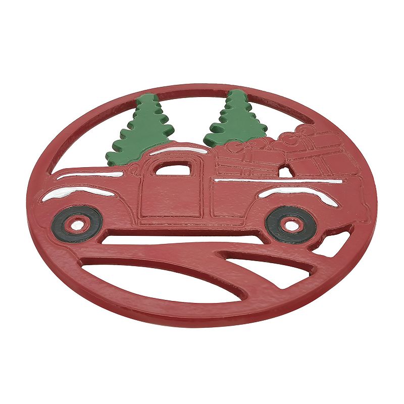 St. Nicholas Square? Yuletide Metal Truck Trivet