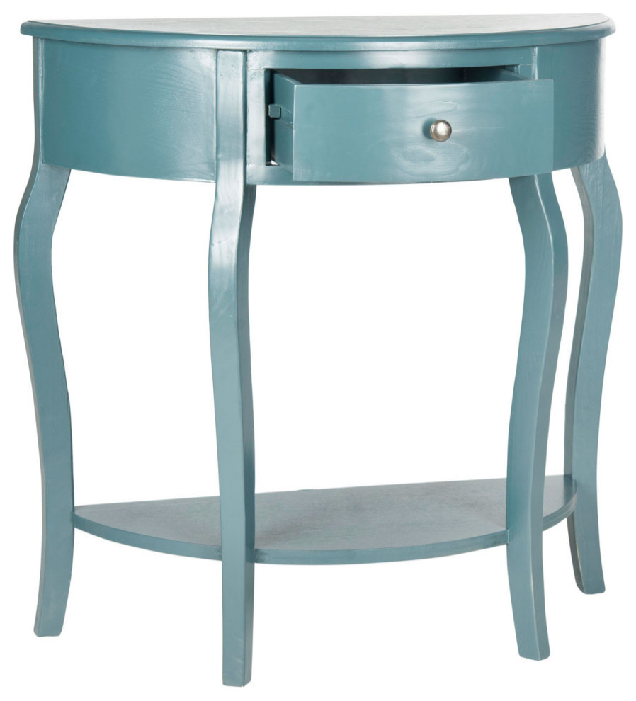 Anna Demilune Small Console Teal   Modern   Console Tables   by Virgil Stanis Design  Houzz