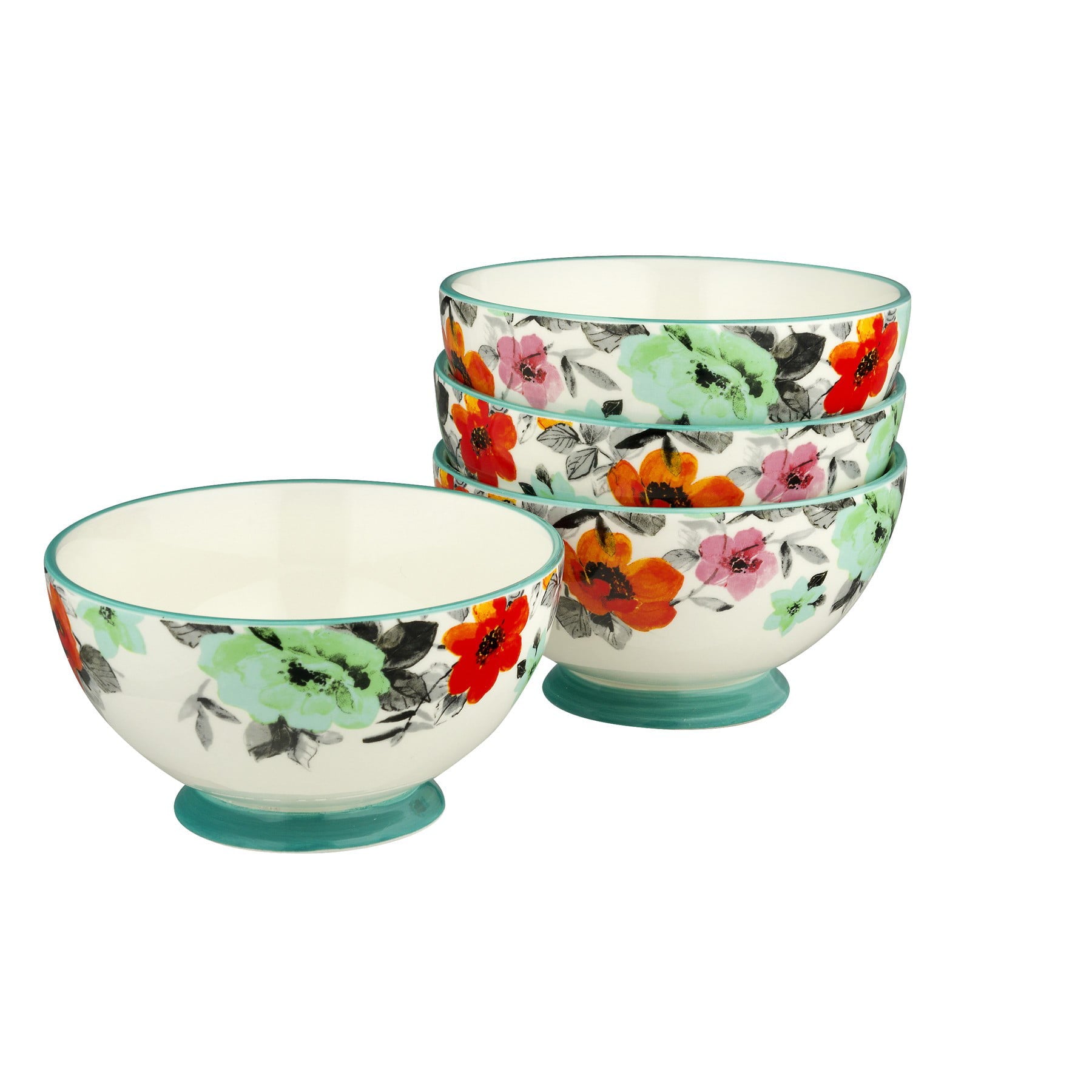 The Pioneer Woman Flea Market Floral Bowl， Set of 4