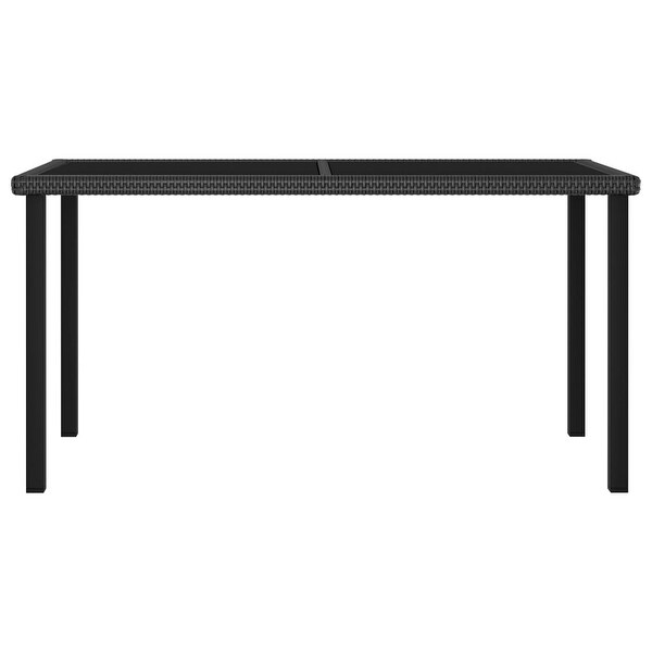 vidaXL Patio Dining Table Black 55.1