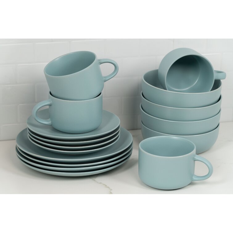 Ten Strawberry Street Wazee Matte Stoneware Dinnerware Set - Service for 4